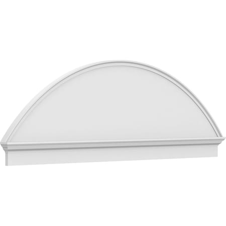 Segment Arch Smooth Architectural Grade PVC Combination Pediment, 84W X 27-7/8H X 2-3/4P